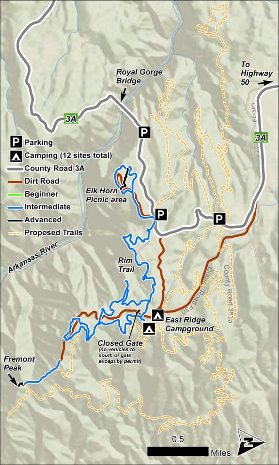 Royal Gorge Park Map - Royal Gorge Region