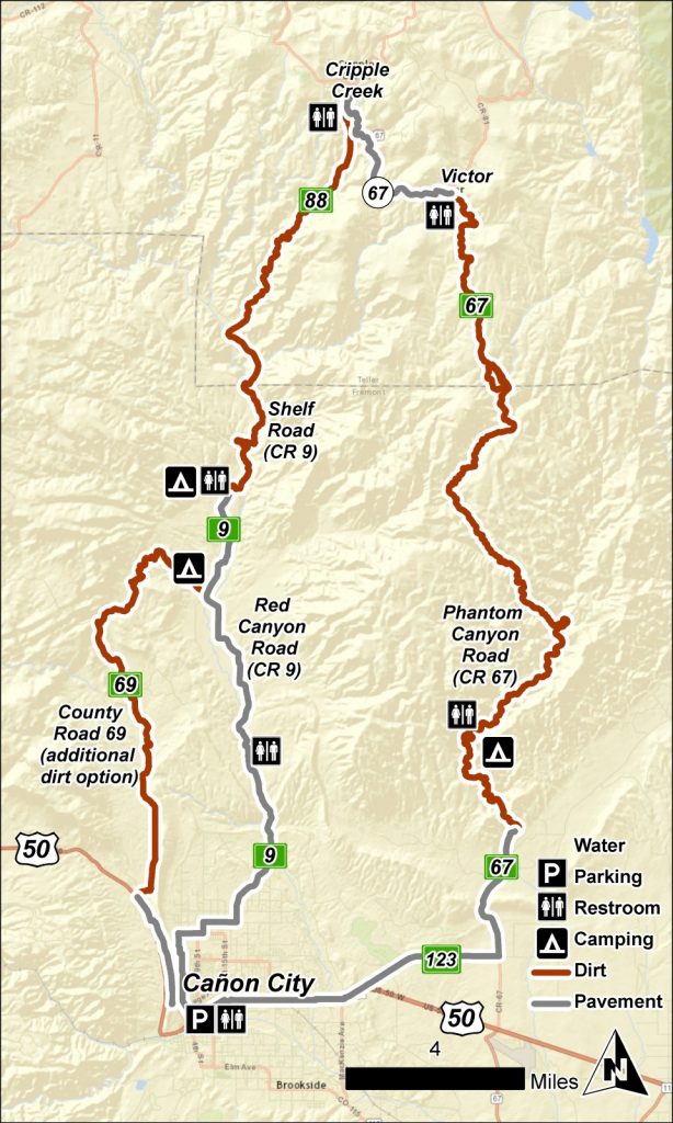 Phantom Canyon and Shelf Road Cross Bike Ride - Royal Gorge Region