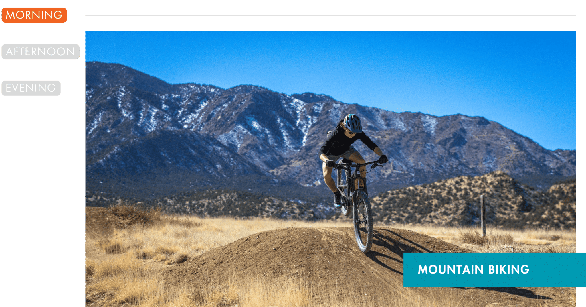 Winter Itinerary - Morning Mountain Biking