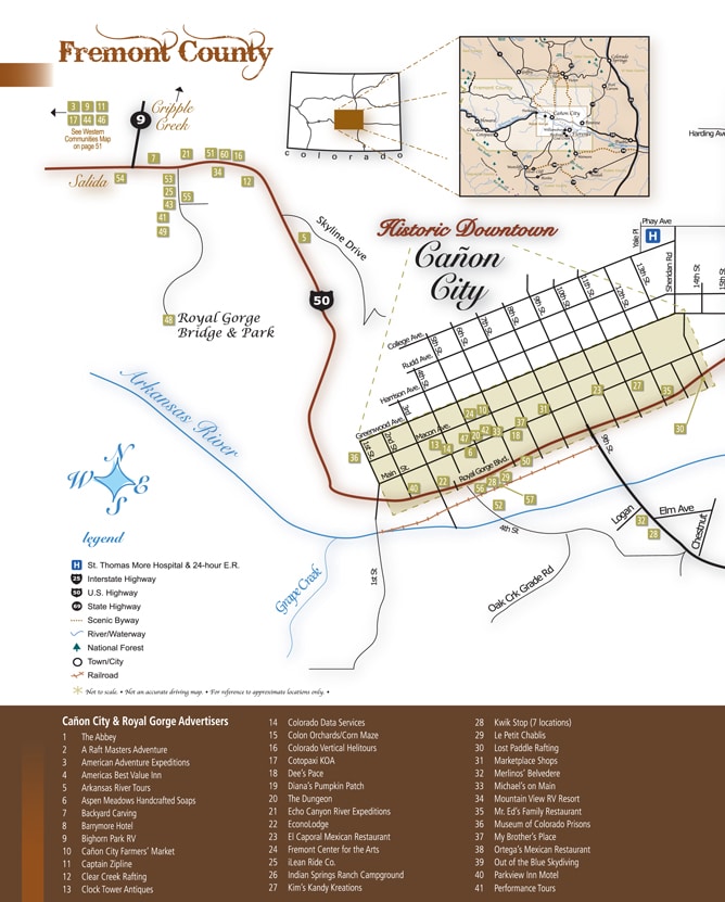 Area Map Canon City 